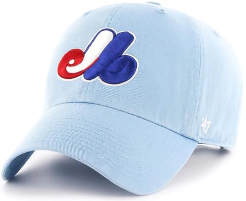 '47 MLB Cooperstown Clean Up Verstellbare Mütze, Erwachsene, Einheitsgröße, Montreal Expos - Blau, Einheitsgre