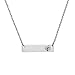 Bestill Back to School Gifts for Women Teacher's Day Bar Necklace Stainless Steel 18 inches with Thank You Card Appreciation Gifts