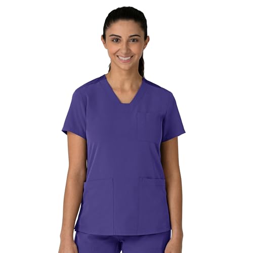 Wink Nova Women's Flex-n-Reach V-Neck Scrub Top, Grape, M