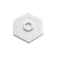 Prime-Line Products U 9275 Wall Protector, 5-Inch Hexagon, Self-Adhesive, White Vinyl