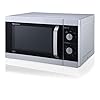 SHARP YC-MS31U-S 900W Solo Microwave Oven with 23 L Capacity, 5 Power Levels & Defrost Function – Silver