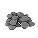24 PCS Fireplace Ceramic Pebbles for Firepits ，for All Types of Indoor, Gas Inserts, Ventless & Vent Free, Electric, or Outdoor Fireplaces & Fire Pits. Realistic Clean Burning Accessories … (grey)