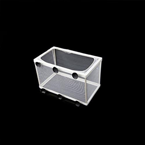 Deinbe Aquarium Fish Tank Guppy Breeding Breeder Fish Baby Gauze Trap Box Isolator L