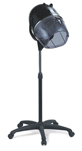 EastMagic Adjustable Stand up Hood Floor Hair Bonnet Dryer Rolling Base Salon Wheels