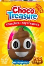 Choco Treasure Emoji Poo Crew Chocolate Surprise Egg Plus Toy Treasure, 2 Pack