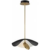 ET2 Carmen - 7W 1 LED Pendant-8 Inches Tall and 16 Inches Wide-Black/Gold Finish