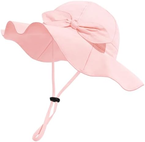 DANMY Baby Girl Sun Hat with UPF 50+ Outdoor Adjustable Beach Hat - Main Image
