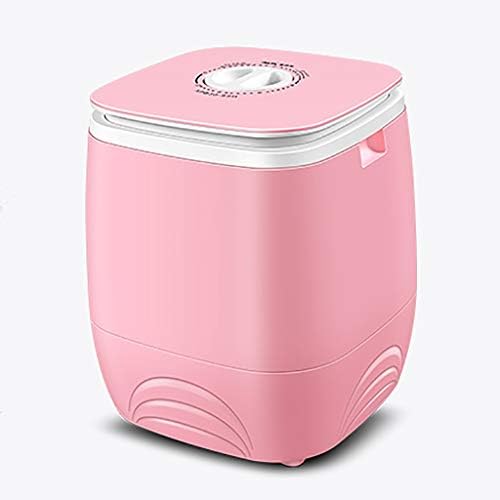 Semi-automatic washing machine Mini plastic washing machine semi-automatic washing machine detachable dewatering bucket baby washing machine, disinfection blue washing capacity -3kg ( Color : Pink )