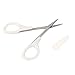 Eyebrow Scissors by AUMELO - 2PCS Stainless Steel Scissors for Eyelash Extensions Eyebrow Scissors with Protective Cap - 4 Inches