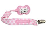 BooginHead PaciGrip Pacifier Holder Clip - Delicate Dot Pink