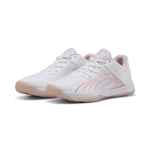 PUMA Accelerate Turbo W+, Scarpe da Ginnastica per Ambienti Interni Donna, White-Glowing Red-Rose Quartz-Alpine Snow, 45 EU