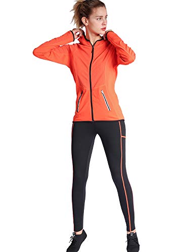 Active Wear Sets for Women -Workout Clothes Gym Wear TracksuitsYoga Jogging Track Outfit Legging Jacket 2 Pieces Set - Thumbnail 2