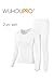 Womens Microfiber Fleece Thermal Underwear Long Johns AZ 2000 White 3Xthumb 1