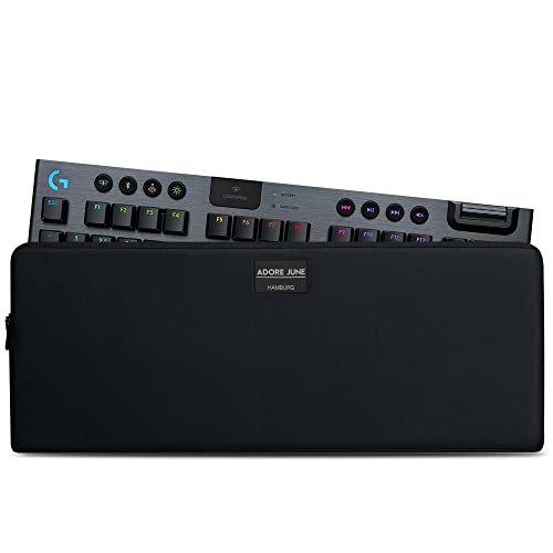 Adore June Keeb Pro Custodia compatibile con Logitech G915 TKL Lightspeed/Logitech Pro X/Logitech Pro K-DA, Pratica borsa in tessuto per trasportare la tua tastiera, Nero