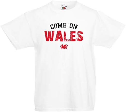 All Dandy Kids Come On Wales Rugby T-Shirt Gift Top World Cup 2019 International 6 Nations White