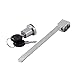 uxcell Metal Ratchet Bar Sliding Glass Showcase Door Lock w 4 Keys 2pcs