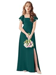 TAISHAN Junior Bridesmaid Dress for Wedding Ruffle