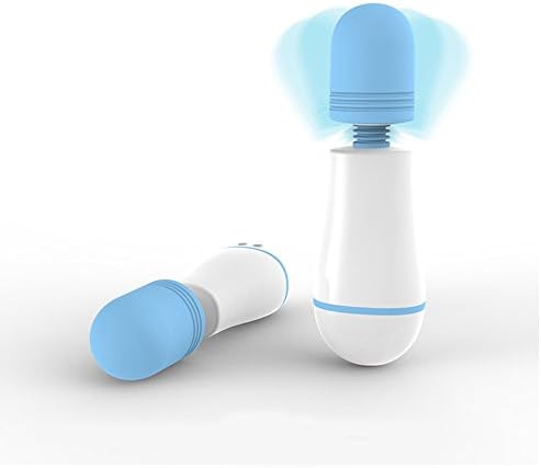 Bombomda Therapeutic Vibrating Wand Massager - Magnetic Port Rechargeable Waterproof Silicone 8 Vibration Modes Handheld Wand Quiet Yet Body Massage for Women, Ladies or Couples (Blue)
