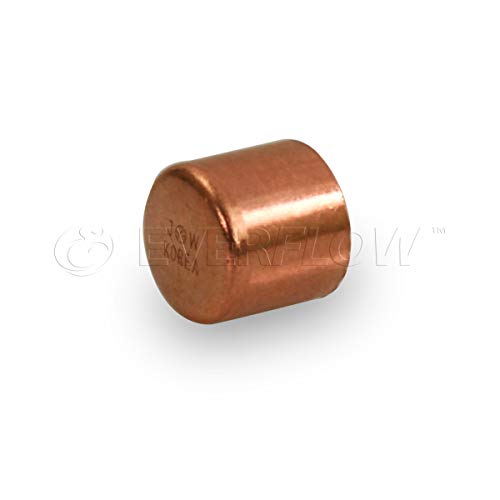 Everflow Supplies CTEC0034-5 Copper Sweat Plug End Cap Pipe Fitting, 3/4