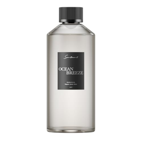 Scentiment Ocean Breeze Diffuser Oil - Premium Hotel Scent with Notes of Bergamot, Lemon, Jasmine with Marine & Amber Home Scent, Hotel Fragrance Oil Diffuser Refill - 16.91 fl oz (500 mL) | Premium Hotel Scent with Notes of Bergamot, Lemon, Jasmine with Marine & Amber Home Scent,Hotel Fragrance Oil Diffuser Refill