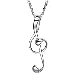 Womens Love Musical Note Pendant Necklace