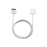 Charge and Audio Extension Cable for Cars and Speaker Docks Fits Apple iPod / iPhone-White 4 Feet