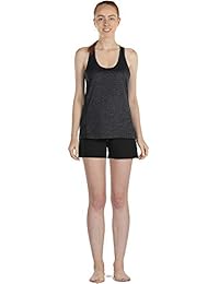 icyzone - Camiseta de tirantes con sujetador integrado, para mujer