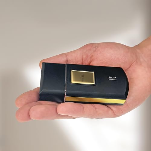 Wahl Travel Shaver Gold Edition Cordless Rechargeable Electric Shaver for Men, Great for Travel, Hair and Beard Trimmer, Compact and Portable