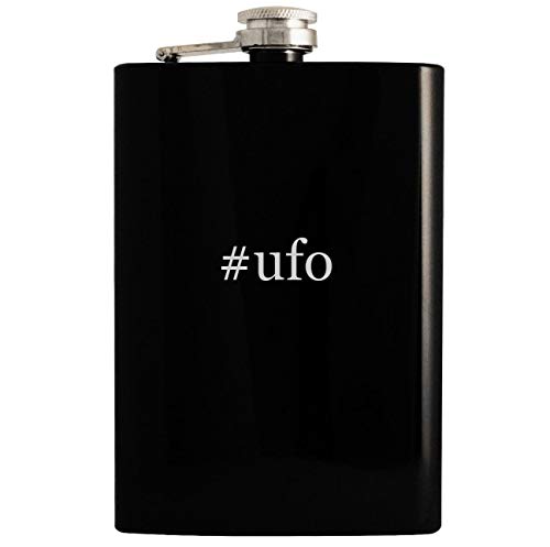 #ufo – Black 8oz Hashtag Hip Drinking Alcohol Flask