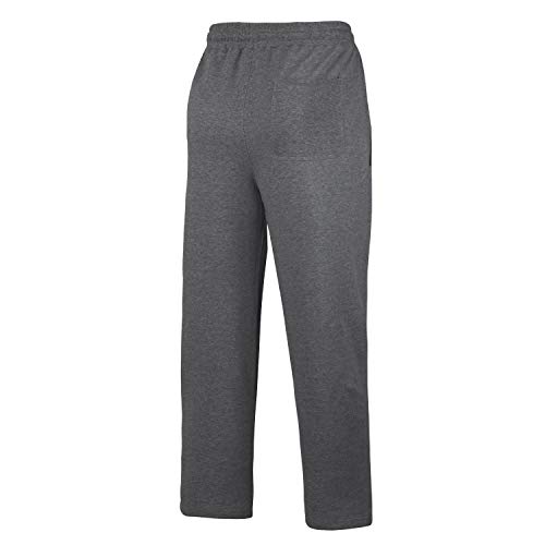 beroy Mens Jogger Pants Basic Active Training Running Gym Workout Pants Zipper Pockets Sweatpants(Charcoal,3XL)
