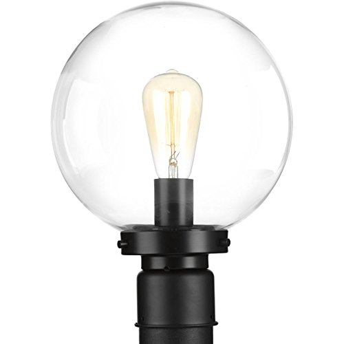 Progress Lighting P540007-031 Globe Post Lantern, Black