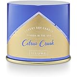 Illume Citrus Crush Vanity Tin, 11.8oz Candle, 11.8 oz, Blue