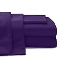 BALTIC LINEN COMPANY Cotton Jersey Sheet Set, Queen, Purple