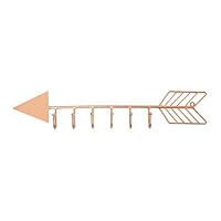 Retrome Large Arrow Coat Hook Modern Decorative Metal Wall Coat Rack 6-Hooks(Gold and Black) 23.6"