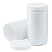 Pack of 6 Large Plastic Empty Storage Containers - 32 Oz Multi-Purpose White Tall Round Jars with Air-tight Lids - BPA Free/Food Grade Material