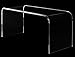 Clear Glass Narrow Console Table Behind Couch Table Narrow Entryway Table(43.3x13.8x29.5 inch)