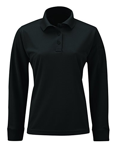 Propper Women's Uniform Long Sleeve Polo, Black, Large