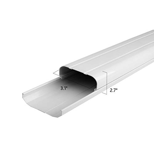 Air Jade 3" 7.5 Ft AC Line Set Cover Kit, Decorative PVC Tubing Cover for Ductless Mini Split and Heat Pumps & Central Air Conditioner, Condenser - Thumbnail 2