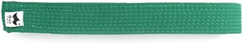 Lukalook 2.5M Professional Taekwondo Belt Karate Judo Double Wrap Martial Arts Stripe Sports (Green)