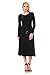 Pastel by Vivienne Women's Long Sleeve A-Line Midi Dress With Braided Tassel Belt included