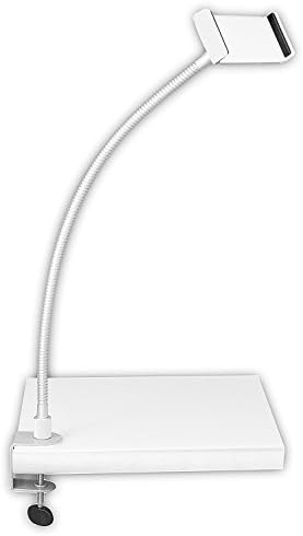 Halcyon T. Premium Gooseneck Phone and Tablet Holder Stand with Powerful Universal Adjustable Clamps for iPads, Samsung Galaxy S6 S7 Note Tablets, Surface, Microsoft iPhone 5 6 6s 7, Google Pixel