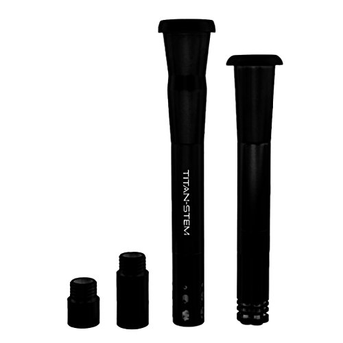 TITAN STEM DOWNSTEM MULTIPLE SIZES 3" THROUGH 8.5" W/ MULTI PERCS BLACK