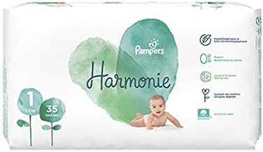 Pampers Harmony Diapers Size 1 for Babies 2-5 kg, 35 Count, White, Size 1 (Pack of 35)