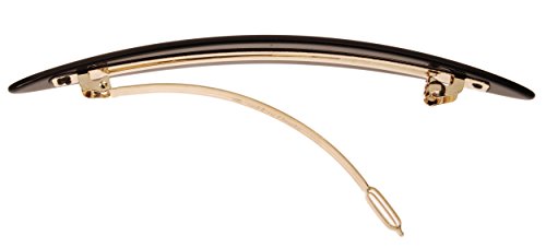 France Luxe Oblong Long and Skinny Barrette - Black