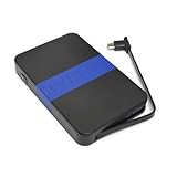 Tylt ENERGI 3K Battery Pack with Built-In Micro USB Cable and Universal USB Port - Retail Packaging - Blue