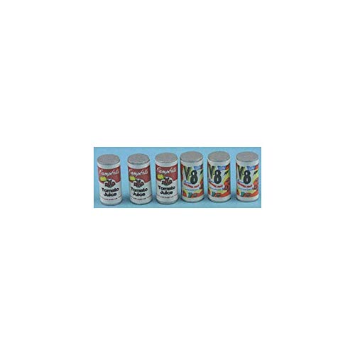 International Miniatures Dollhouse Miniature Food Cans, 6/pc