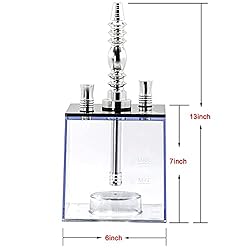 2 Hose Hookah Set,Portable Micro Modern Cube