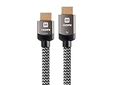 Monoprice HDMI High Speed Active Cable - 35 Feet - Gray, 4K@60Hz, 18Gbps, HDR, 26AWG, YUV, 4:4:4, CL3 - Luxe Active Series