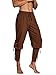 Makkrom Mens Medieval Ankle Pants Viking Pirate Costume Lace Up Tapered Banded Renaissance Navigator Halloween Trousers