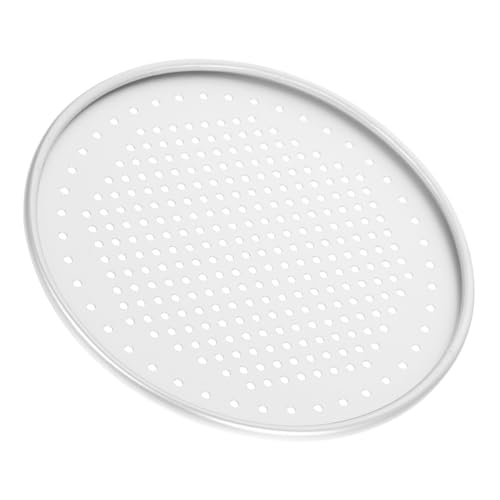 TIDTALEO Reusable Round Aluminium Pizza Baking Pan Perforated Tray for Even Heating for Pizza Cakes and Steamed Buns Compact and Lightweight Design Dishwasher Safe